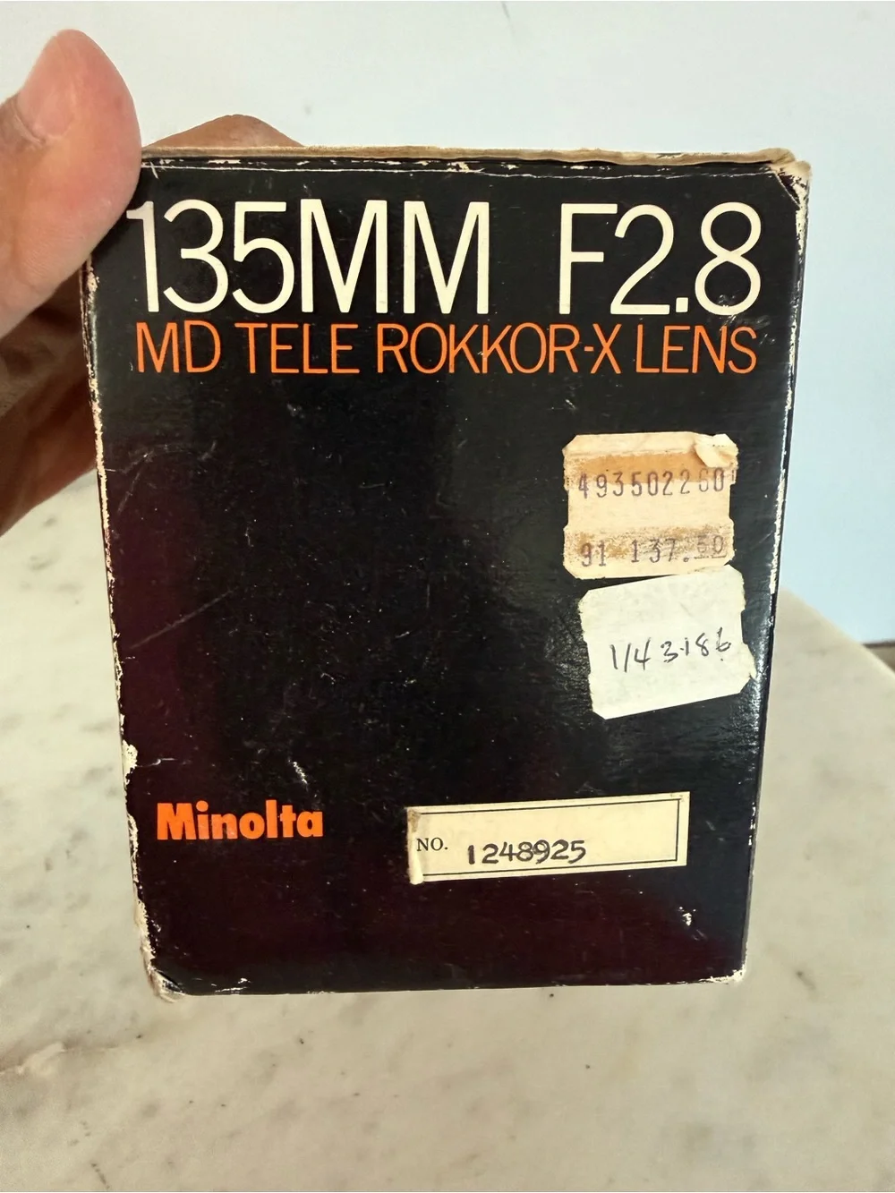 Minolta MD Tele Rokkor-X 135mm f2.8 Manual Focus Lens Japan Original Box As Is